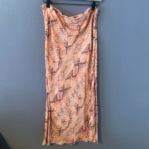 Urban Outfitters Silk Snake Skin Skirt
